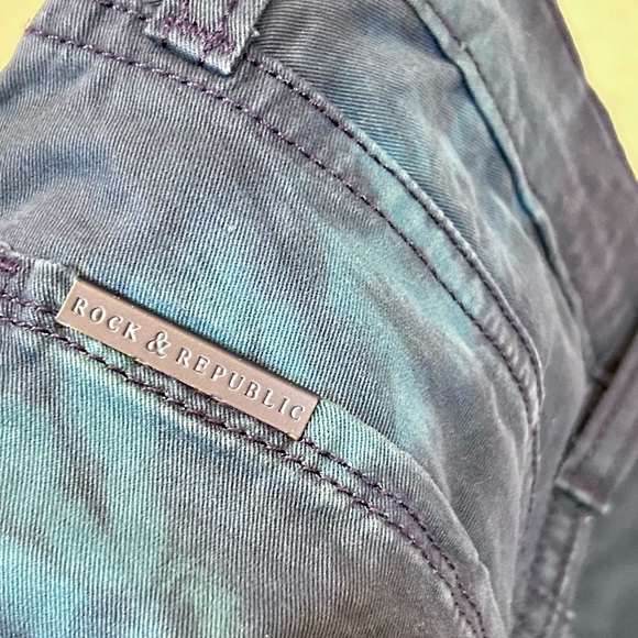 Rock & Republic Berlin Blue Tie Dye Low Rise Skinny Jeans size 2 - Picture 5 of 9